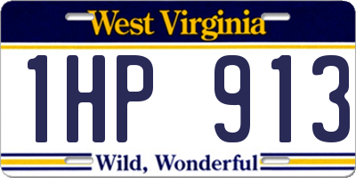 WV license plate 1HP913