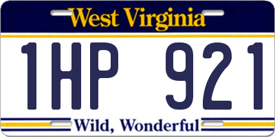 WV license plate 1HP921