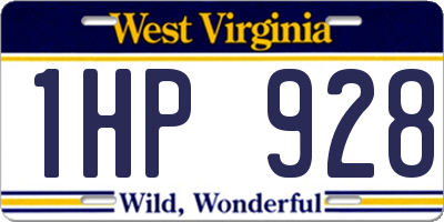 WV license plate 1HP928