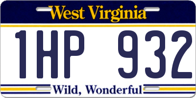 WV license plate 1HP932