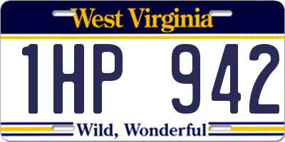 WV license plate 1HP942