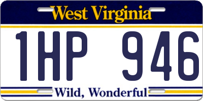 WV license plate 1HP946