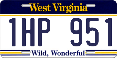 WV license plate 1HP951