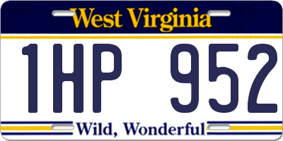 WV license plate 1HP952
