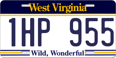 WV license plate 1HP955
