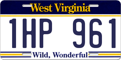 WV license plate 1HP961