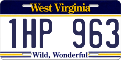 WV license plate 1HP963