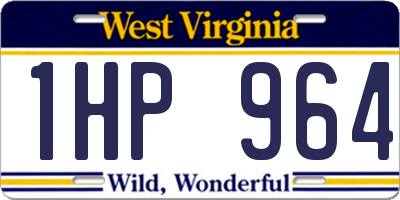 WV license plate 1HP964