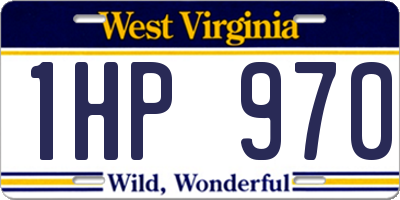 WV license plate 1HP970