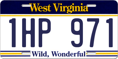 WV license plate 1HP971