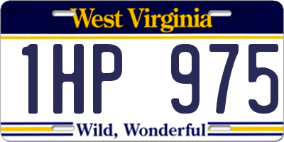 WV license plate 1HP975