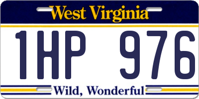 WV license plate 1HP976