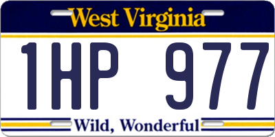 WV license plate 1HP977