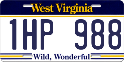 WV license plate 1HP988