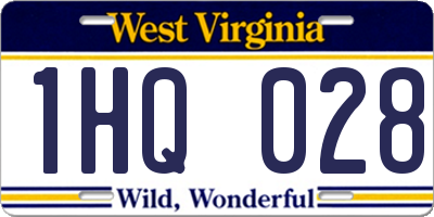 WV license plate 1HQ028