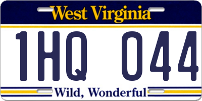 WV license plate 1HQ044