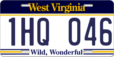 WV license plate 1HQ046