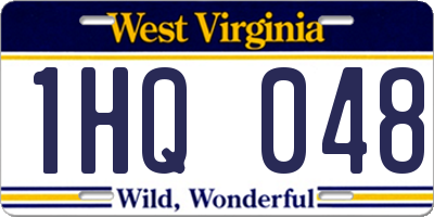 WV license plate 1HQ048