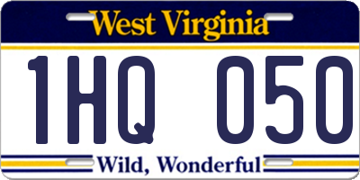 WV license plate 1HQ050