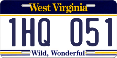 WV license plate 1HQ051