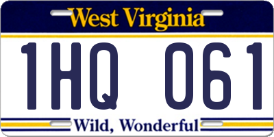 WV license plate 1HQ061