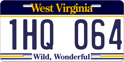 WV license plate 1HQ064
