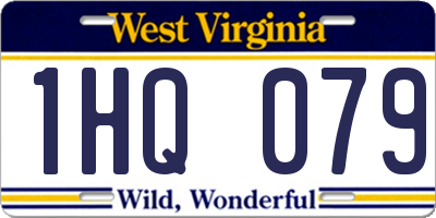 WV license plate 1HQ079
