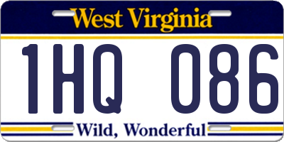 WV license plate 1HQ086