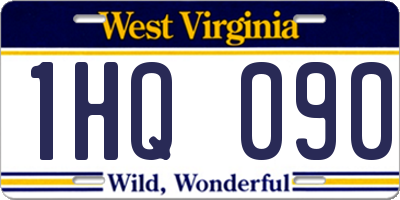 WV license plate 1HQ090