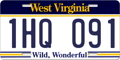 WV license plate 1HQ091