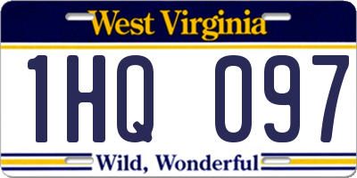 WV license plate 1HQ097