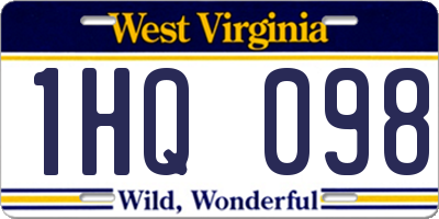 WV license plate 1HQ098