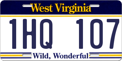 WV license plate 1HQ107