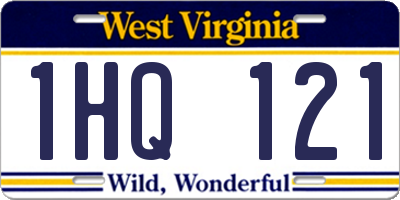 WV license plate 1HQ121