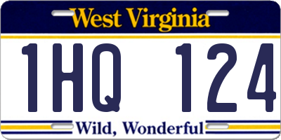 WV license plate 1HQ124