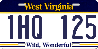 WV license plate 1HQ125