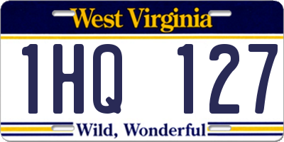 WV license plate 1HQ127