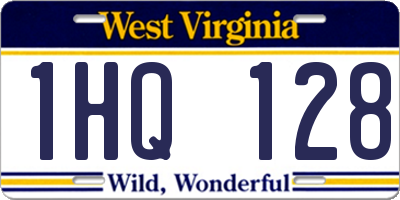 WV license plate 1HQ128