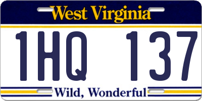 WV license plate 1HQ137