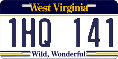 WV license plate 1HQ141