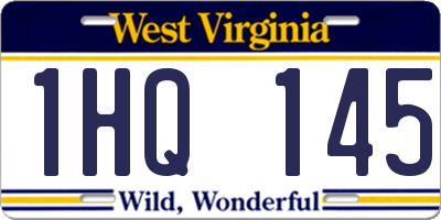 WV license plate 1HQ145