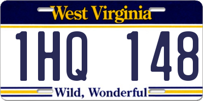 WV license plate 1HQ148