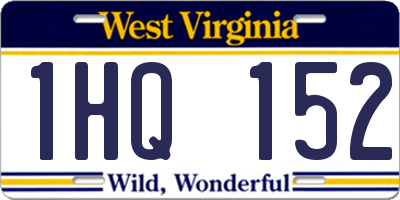 WV license plate 1HQ152