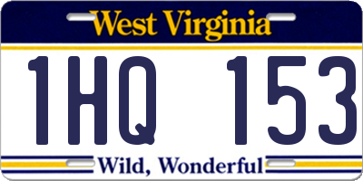 WV license plate 1HQ153