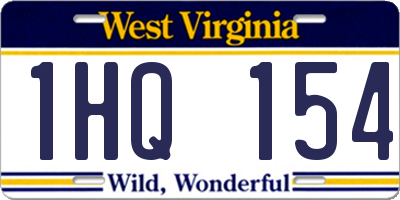 WV license plate 1HQ154