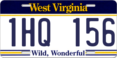 WV license plate 1HQ156