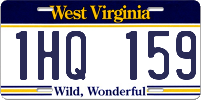 WV license plate 1HQ159