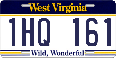 WV license plate 1HQ161