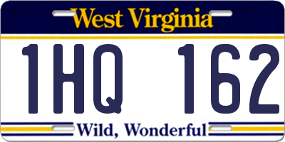 WV license plate 1HQ162