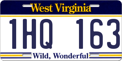 WV license plate 1HQ163